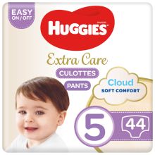 Huggies Extra Care Culottes, Size 5, 12 - 17 kg, Jumbo Pack, 44 Diaper Pants