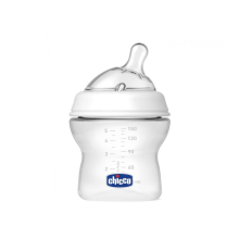 Chicco Baby Nature Glass Silicone Feeding Bottle 150 ml