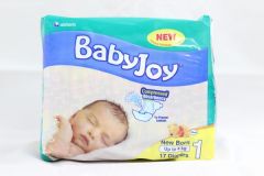 BabyJoy Compressed Absorbency Diapers Saving Pack Size 1 up to 14kg 17 Count