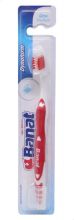 Banat Dynaform Medium Red White Toothbrush