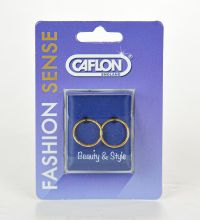 Caflon Earring Hoop White 1/2 Inch 1 Pair