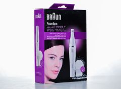 Braun Face 810 Facial Epilator Hair Removal and Facial Cleansing with Additional Brush and Battery White