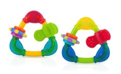 Nuby Spin 'N' Teethe Multi Surfaces Triangle Shaped Teether 3m+