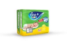 Fine Baby Diapers DoubleLock Size 1 new born 3-6kg 18 psc