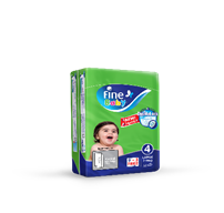 Fine Baby Diapers DoubleLock Size 4 large 3-6kg 12 psc