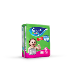 Fine Baby Diapers DoubleLock Size 5 Maxi 3-6kg 11 psc