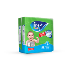 Fine Baby Mega Pack Medium Size 3 4-9 Kg Diapers 84 diapers