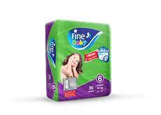 Fine Baby Junior Jumbo Pack Size 6 Baby Diapers 22 Kg 38 Diapers
