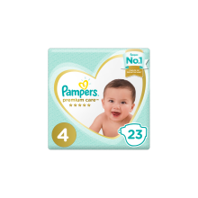 Pampers Premium Care Diapers Size 4 Maxi 8-14 Kg Carry Pack 23 Diapers