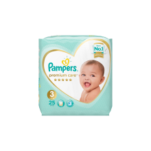 Pampers Premium Care Diapers Size 3 Midi 6-10 Kg Mid Pack 25 Diapers