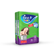 Fine Baby Fast Sorption Mega Pack Size 6 Junior +16 Kg Diapers 66 Diapers