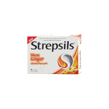 Strepsils Warm Ginger Sore Throat Pain Relief 16 Lozenges