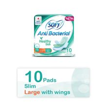 Sofy Gentle To Skin Anti Bacterial Slim 29 Cm Large 10s
