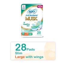 Sofy Slim Anti Bacteria Large Sanitary Pads 29cm 28 Sanitary Pads