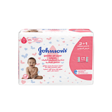 Johnson's Gentle All Over Baby Wipes Pack of 2+1 Free 216 Wipes