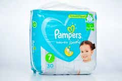 Pampers baby-dry size 7 extra Large 15+kg value pack 30 Diapers