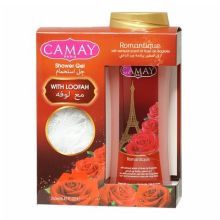 Camay Shower Gel Romantique+Loofah 250 Ml