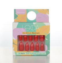 Loca Press On Nails Red Stiletto Shape No.10