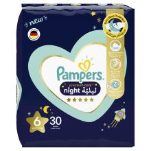 Pampers Premium Care Night, Size 6, 14+ kg, 30 Diapers