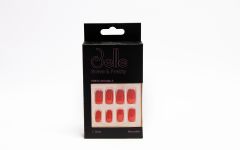 Belle Press On Nails -(Wahaj) Glossy Candy Red