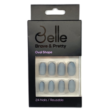 Belle Press On Nails -( Mirage) matte gray