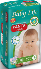 Baby Life Pull Ups Medium 4-9 Kg 48 Pants