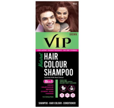 Vip Hair Colour Shampoo 5 In 1 Brown 180ml