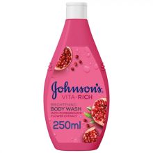 سائل جونسون Vita-Rich الاستحمام لتفتيح الجسم بخلاصة زهرة الرمان 250 مل