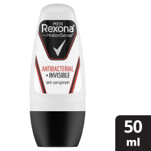 Rexona Men Antiperspirant Antibacterial Invisible Roll On 50ml