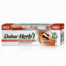 Dabur Herbal Clove Tooth Paste 150ml + Tooth Brush FREE