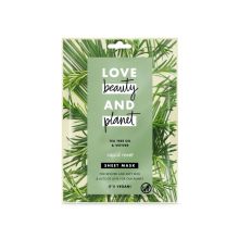 Love Beauty and Planet Sheet Mask Rapid Reset Tea Tree Oil & Vetiver, 1pc