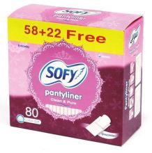 Sofy panty liner (Clean & pure) Unscented 58+22 PADS