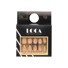 Loca Nails Gold Glitter Oval Shape S1 0222