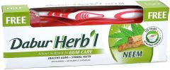 Dabur Herbal Neem Tooth Paste 150ml + Tooth Brush FREE