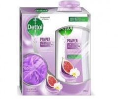 Dettol Body Wash Pamper Fig & Orchid 250ml+Puff