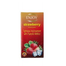 Enjoy Strawberry Condoms 12 Pcs