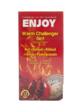 Enjoy Warm Chalenger 5 in 1 Condoms 12 Pcs