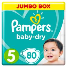 Pampers Size 5 Junior Jumbo Box 80 pieces