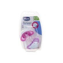 Chicco Physio Pink Compact Small and Slim Soother 0-6 Months 2 Pcs