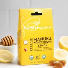 Wedderspoon Manuka Honey Drops Lemon 120gm 2478