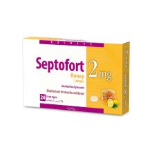 Septofort Honey & Lemon Lozenge 2 mg 24 Pcs