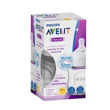 Philips Avent Natural Feed Bottle Glass 120Ml X1#125-7-6205