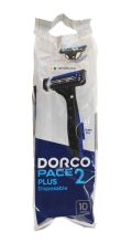 Dorco Pace 2 Plus Disp 10 Razors PolyBag TNC100BL-10MP