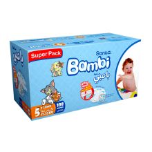 Sanita Bambi Baby Diapers Super Pack 5 X-Large 108 Diapers