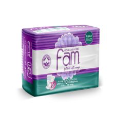 Fam Feminine Napkins Maxi Folded With Wings Normal 10 Pad