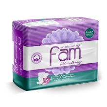 Fam Feminine Napkins Maxi Folded With Wings Normal 30 Pad