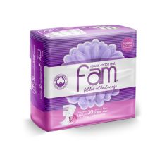 Fam Folded Pads Super-Size Without Wings 30 pads