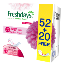 Freshdays Normal Scented 52 pcs and 20 pcs free