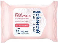 Johnson Wipes Daily Essentials Refreshing Facial Cleansing 25 Wipes
