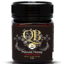 QB Manuka Honey With Ginseng 10+ UMF 250g